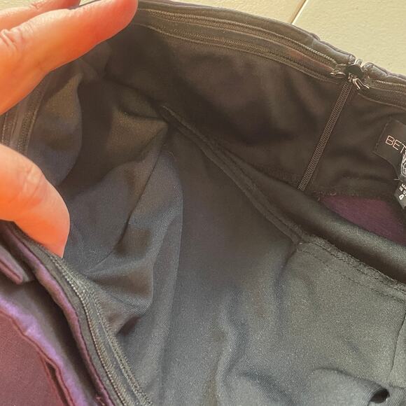 Betsy & Adam Purple Strapless Ruched Bodice Fishtail Hem Evening Maxi Dress 4 - Picture 10 of 12